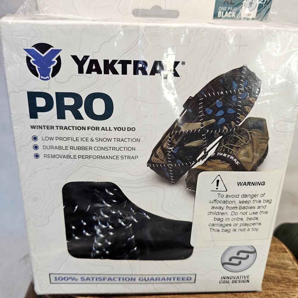 NEW YakTrax Pro Winter Traction Cleats for Snow & Ice Traction Removable Size XL